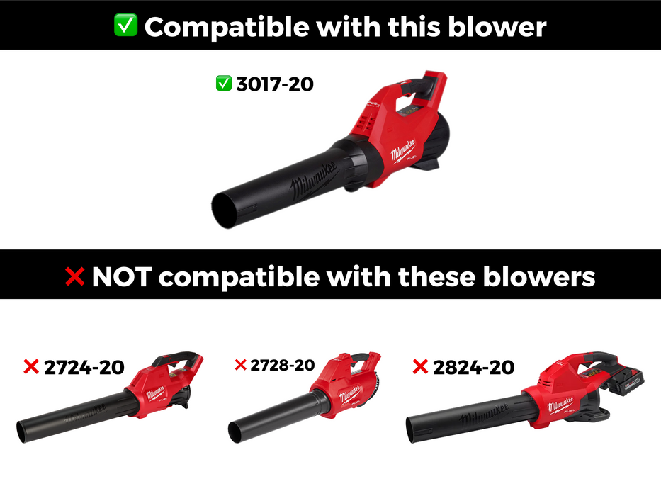 STUBBY® Car Drying Nozzle for Milwaukee M18 FUEL Gen III Single Battery Leaf Blower (3017-20)